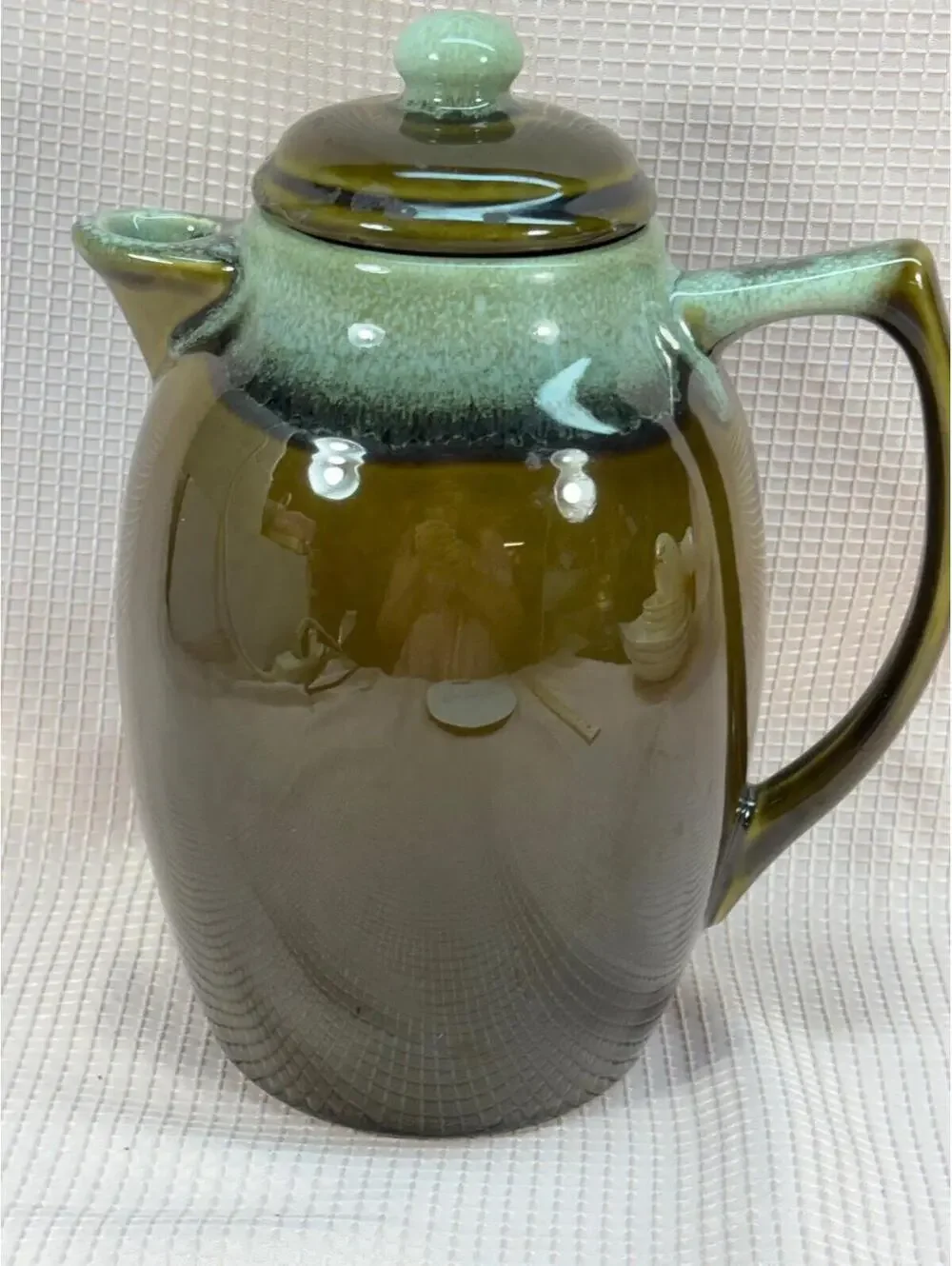 170 - Pfaltzgraff Pitcher - Celadon Green Drip Glaze ~ #495 ~ ceramic ~ pottery